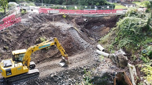 23rd August 2022 - Update on the culvert replacement at Castle Drive, Cimla