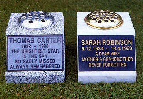 Elbourn 2Pack Cemetery Vase Headstones for Graves Cemetery