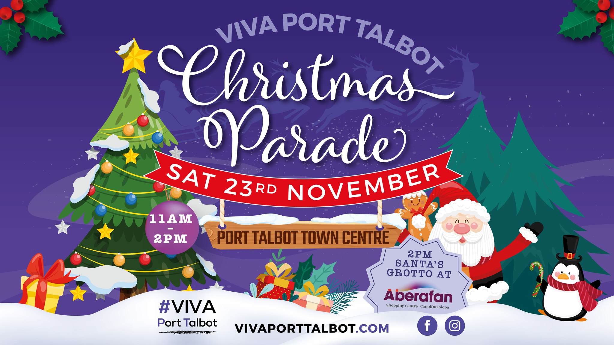 Viva Port Talbot Christmas Parade Graphic