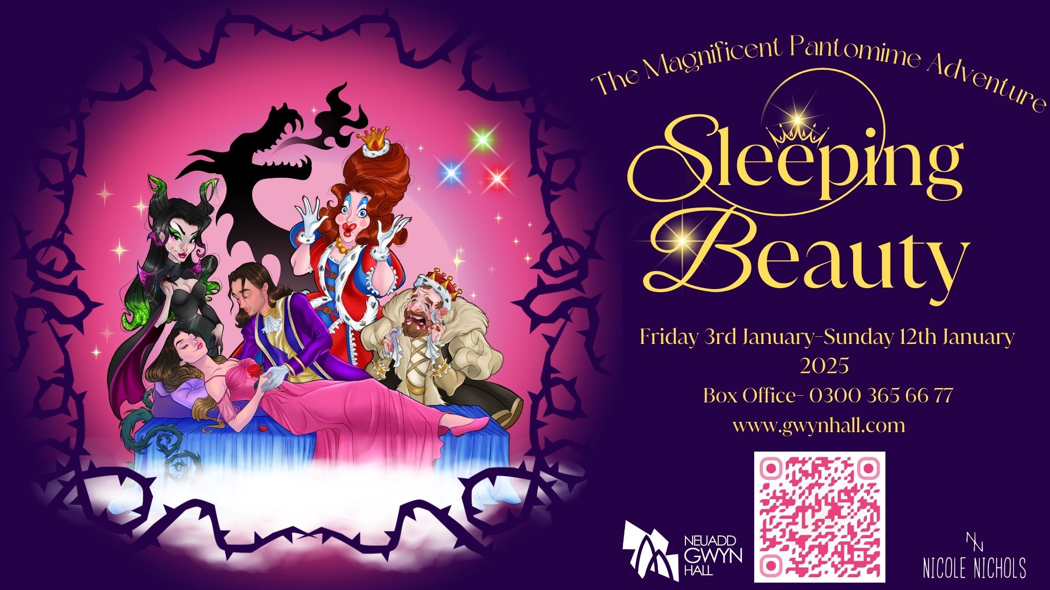 Gwyn Hall Sleeping Beauty Panto Art Poster