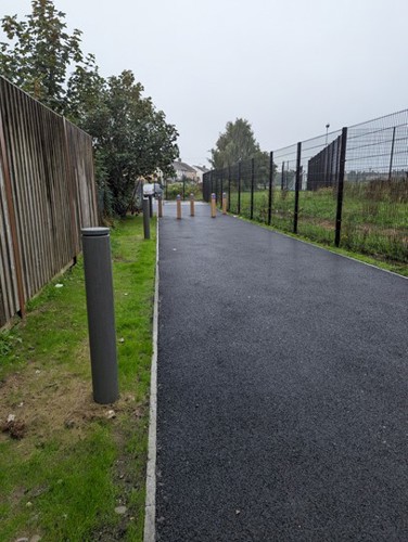 Southdown Road path has been widened and resurfaced